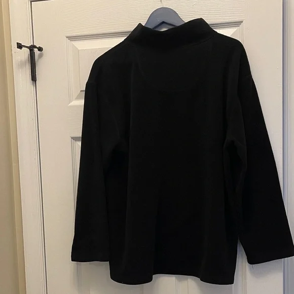 Donna Karan Navy Blue Half-Zip Fleece - Picture 4 of 5